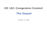 EE 122: Congestion Control The Sequel