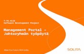 T-76.4115 Software Development Project Management Portal – Johtoryhmän työpöytä