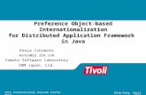Preference Object-based Internationalization for Distributed Application Framework  in Java