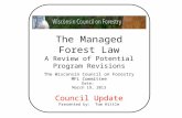 The Managed Forest Law A Review of Potential Program Revisions The Wisconsin Council on Forestry