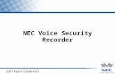 NEC Voice Security Recorder