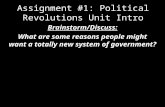 Assignment #1: Political Revolutions Unit Intro