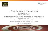 How to make the best of qualitative  phases of mixed method research