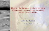 Mars Science Laboratory Planetary Protection Landing Site Constraints