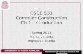 CSCE 531 Compiler Construction Ch.1: Introduction