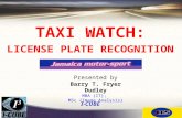 TAXI WATCH: LICENSE PLATE RECOGNITION