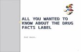 All You Wanted to Know About the Drug Facts Label
