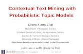 Contextual Text Mining with Probabilistic Topic Models