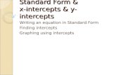 Standard Form &  x-intercepts & y-intercepts