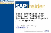 Best practices for your SAP NetWeaver Business Intelligence 7.x upgrade