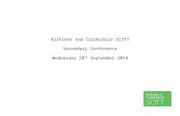 Kirklees and Calderdale SCITT Secondary Conference Wednesday 10 th  September 2014