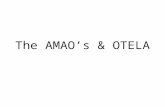 The AMAO’s & OTELA