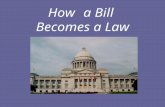 How a Bill  Becomes a Law