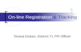 On-line Registration  & Tracking