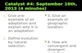 Catalyst #4: September 16th, 2013 (4 minutes)