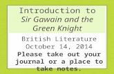 Introduction to  Sir Gawain and the Green Knight