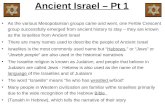 Ancient Israel – Pt 1