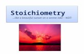 Stoichiometry …like a beautiful sunset on a serene lake – NOT!