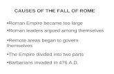 CAUSES OF THE FALL OF ROME