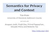 Semantics for Privacy and  Context