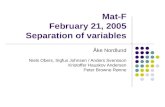 Mat-F February 21, 2005 Separation of variables