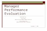 Manager Performance Evaluation
