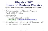 Physics 107 Ideas of Modern Physics