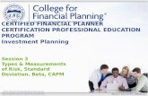 CERTIFIED FINANCIAL PLANNER CERTIFICATION PROFESSIONAL EDUCATION PROGRAM Investment Planning