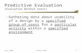 Predictive Evaluation (Evaluation Without Users)