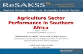 Agriculture Sector Performance in Southern Africa