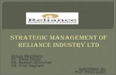 Strategic management of reliance industry ltd
