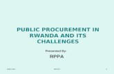 PUBLIC PROCUREMENT IN RWANDA AND ITS CHALLENGES