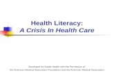 Health Literacy: A Crisis In Health Care