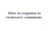 How to response to reviewers' comments