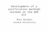 Development of a verification methods testbed at the WRF DTC