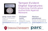 Tamper-Evident  Digital Signatures: Protecting Certification Authorities Against Malware