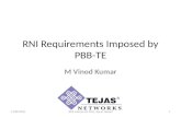 RNI Requirements Imposed  by PBB-TE