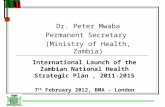 Dr. Peter Mwaba Permanent Secretary  (Ministry of Health, Zambia)
