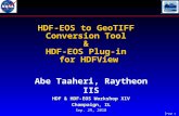 HDF-EOS to GeoTIFF  Conversion Tool  &  HDF-EOS Plug-in  for HDFView