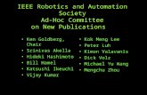 IEEE Robotics and Automation Society  Ad-Hoc Committee  on New Publications