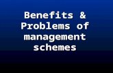Benefits & Problems of management schemes