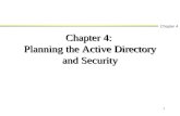 Chapter 4:  Planning the Active Directory and Security