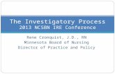 The Investigatory Process 2013 NCSBN IRE Conference