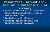Permafrost, Ground Ice, and Soils Databases: USA summary