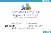 Decidability or Impossibility? 02b = a bit of boring  theory