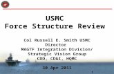 USMC  Force Structure Review  Col Russell E. Smith USMC Director  MAGTF Integration Division