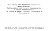 Describing the Academic Content of International  Mathematics and Science Assessments