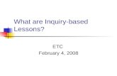 What are Inquiry-based Lessons?