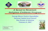 A Scout is Reverent: Religious Emblems Program