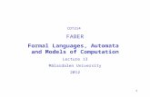 CDT314  FABER Formal Languages, Automata  and Models of Computation Lecture 13